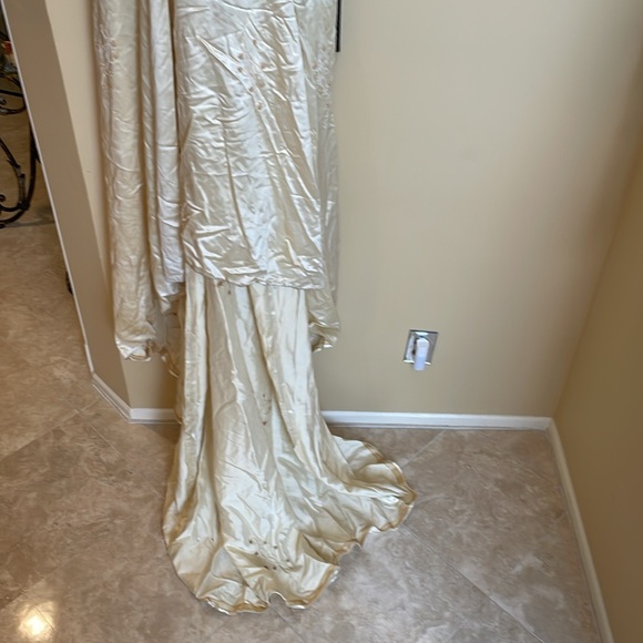 VINTAGE 1940’s ANTIQUE WEDDING GOWN size sm - Picture 14 of 16